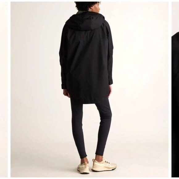 Quince Rain Jacket Women’s Weatherproof Oversized Mid-Length Black M - Picture 13 of 16